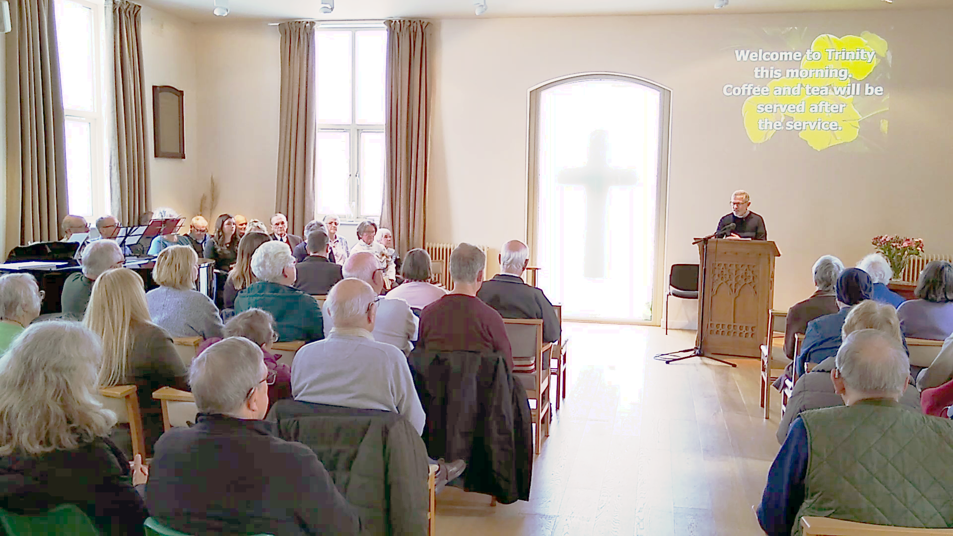 Image of service at church